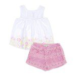 Σετ πουκαμίσα Losan σε λευκό-ρόζ χρώμα