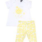 Σετ LOSAN λευκό-κίτρινο χρώμα