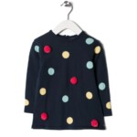 Μπλούζα πλεκτή ZIPPY με πουά μοτίβο σε μπλέ χρώμα