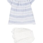 Σετ φούστα Losan σε σιέλ-λευκό χρώμα