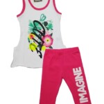 Σετ κολάν PROD λευκό-φούξια χρώμα