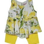 Σετ κολάν Μ&Β σε κίτρινο χρώμα