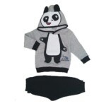 Σέτ φόρμα ΓΚΡΙ-ΜΑΥΡΟ