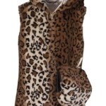 Γιλέκο λεοπάρ M&B Kids Fashion καφέ