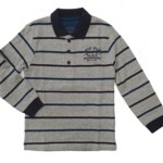 Μπλούζα POLO Γκρί ριγέ με τσεπάκι LOSAN