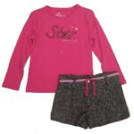 Σετ σορτς Losan φούξια-γκρί