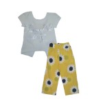 Σετ M&B κορίτσι σε εκρού-κίτρινο χρώμα