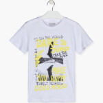 Μπλούζα LOSAN print αγόρι λευκό