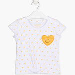 Μπλούζακι Losan κοντομάνικο κορίτσι λευκό