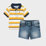 Σετ Mayoral με βερμούδα και μπλούζα polo baby αγόρι