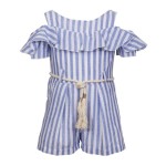 Ολόσωμη Φόρμα M&B Kids Fashion σε λευκό-σιέλ