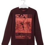 Μπλούζα LOSAN μακρυμάνικη μαύρη αγόρι