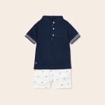 Σετ Mayoral λευκό 2 τεμάχια από βαμβάκι baby