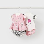 Σετ  Mayoral ροζ 4 τεμαχίων από βιώσιμο βαμβάκι για Νεογέννητο