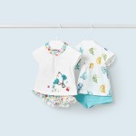 Σετ  Mayoral τιρκουάζ 4 τεμαχίων με στάμπα για Νεογέννητο