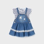 Φόρεμα Mayoral 2 τεμαχίων τζιν με σαλοπέτα