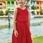 Ολόσωμη Φόρμα Mayoral κόκκινη μακριά με πιέτες στο παντελόνι κορίτσι