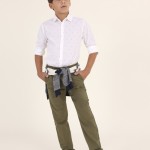 Πουκάμισο Mayoral λευκό μακρυμάνικο με στάμπα