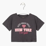 Μπλούζα LOSAN κοντομάνικη μαύρη κορίτσι