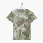 Μπλούζα LOSAN πράσινη κοντομάνικη αγόρι εφηβική