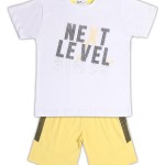 Σετ βερμούδα ΝΕΚ Αγόρι λευκό κίτρινο