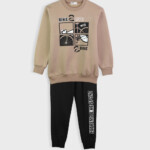 Σετ φόρμα NEK μπεζ-μαύρο (εποχής)