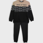 Σετ φόρμα NEK μπεζ-μαύρο