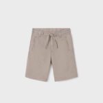 Mayoral Βερμούδα βαμβακερή λινή καφέ ανοιχτό