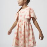 Mayoral Φόρεμα μπατίστα σταμπωτό ροζ