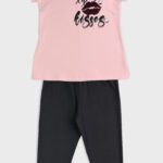 Σετ κολάν ΝΕΚ ρόζ-μαύρο