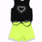 Σετ σόρτς ΝΕΚ μαύρο-λαχανί