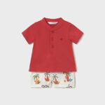 Σετ Mayoral με παντελόνι κοντό και πόλο newborn