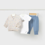 Σετ Mayoral bebe φόρμα 3 τμχ με ζακέτα αγόρι