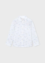 Πουκάμισο Mayoral λινό με σχέδιο καραβάκια αγόρι - Image 4