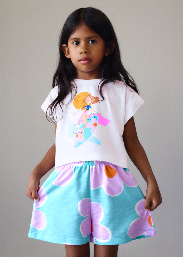 mayoral.com/es/espana/eula Σετ Mayoral σορτς με λουλούδια κορίτσι - Image 1