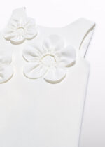 Φόρεμα Abel and Lula κρεπ με 3d λουλούδια κορίτσι - Image 2