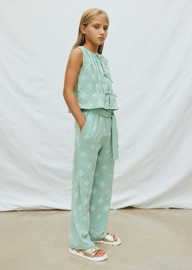 mayoral.com/es/espana/eula Παντελόνι Mayoral με σχέδιο και ζώνη κορίτσι - Image 1