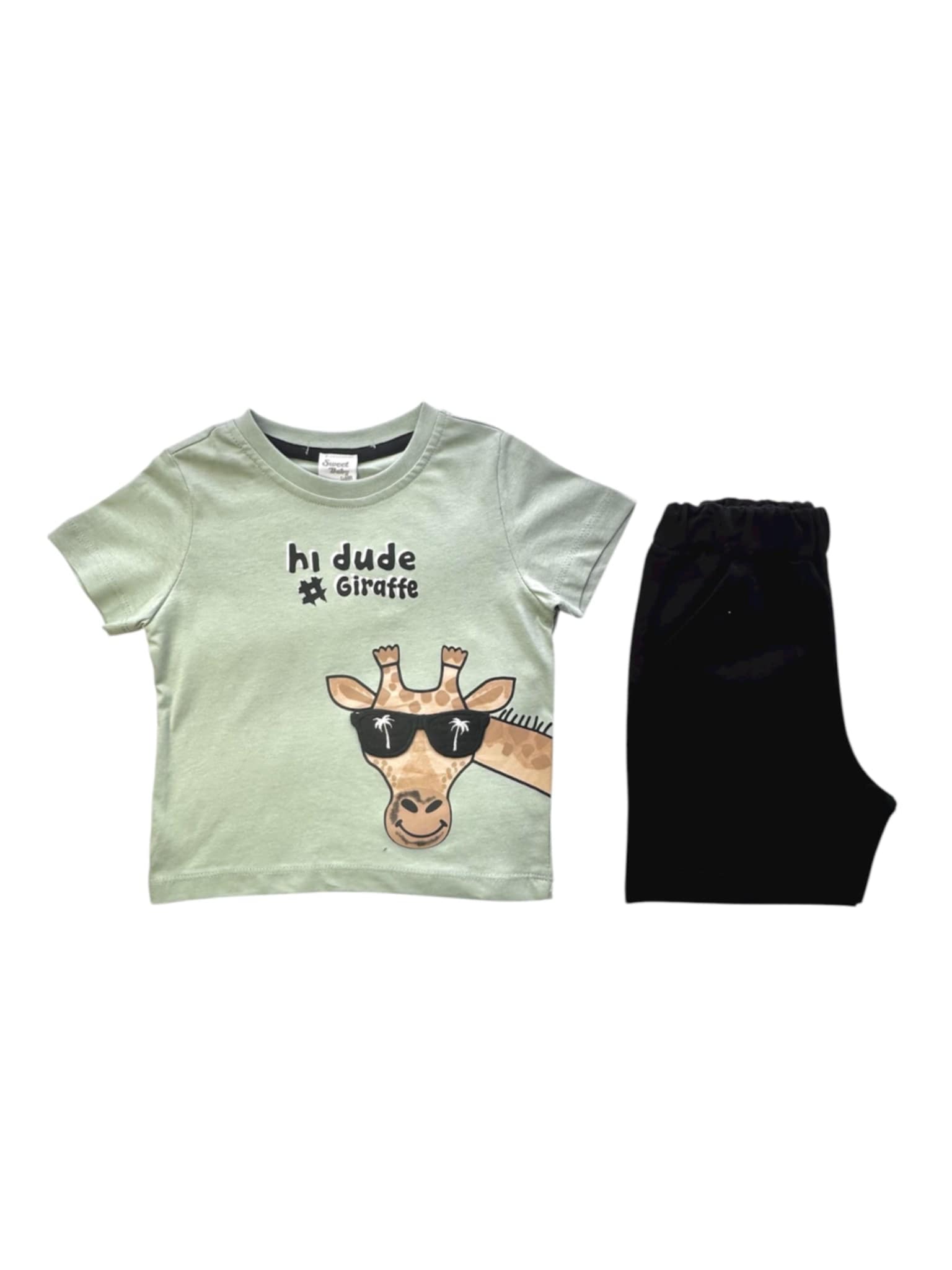 1000017904 Σετ Sweet Baby σορτς με καμηλοπάρδαλη αγόρι - Image 1